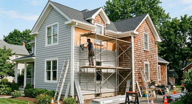 Our team working on Siding Service projects in Granville, OH