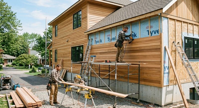 Faux Wood Siding Installation in Glenford, OH