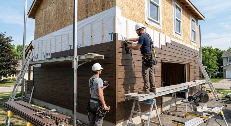 Faux Wood Siding Installation in Westerville, OH