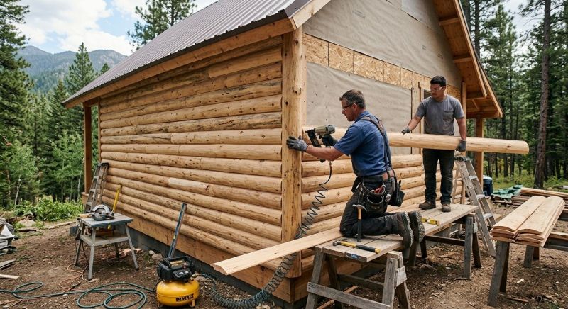 Log Siding Installation in Galena, OH
