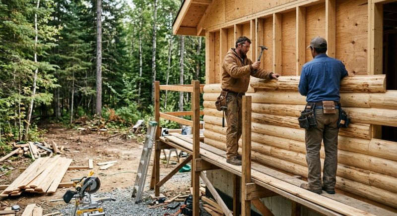 Log Siding Installation in Sparta, OH