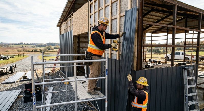Pole Barn Siding Installation in Granville, OH