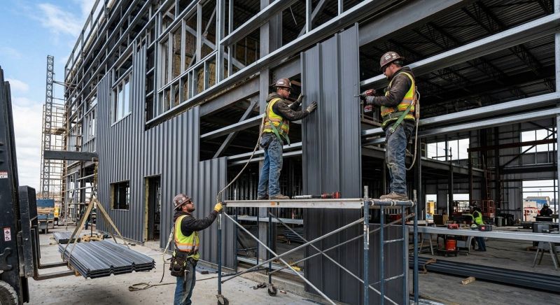 Steel Cladding Installation in Granville, OH