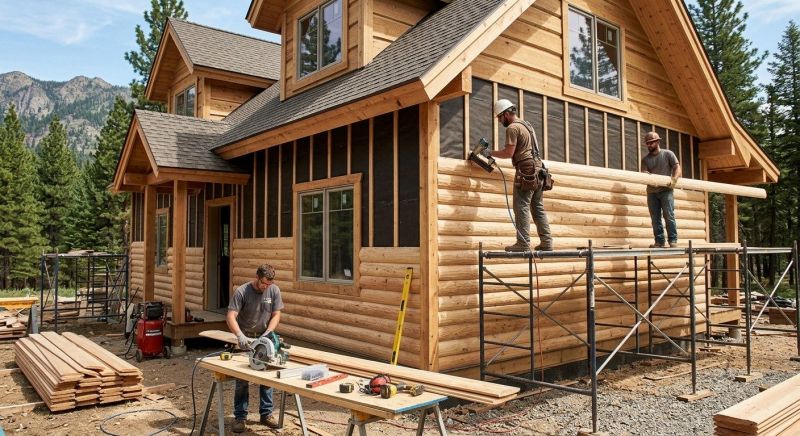 Log Home Siding Installation